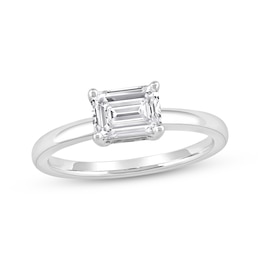 Lab-Created Diamonds by KAY Emerald-Cut Solitaire Engagement Ring 1 ct tw 14K White Gold (F/SI2)