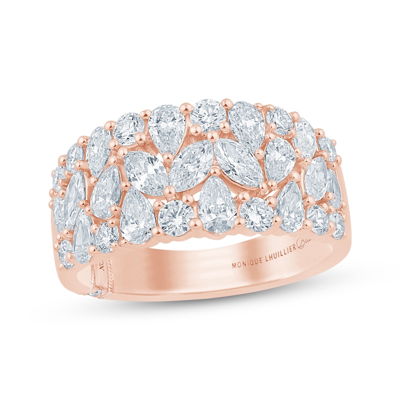 Monique Lhuillier Bliss Marquise, Pear & Round-Cut  Lab-Grown diamond Anniversary Ring 2 ct tw 18K Rose Gold