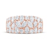 Thumbnail Image 3 of Monique Lhuillier Bliss Marquise, Pear & Round-Cut  Lab-Grown diamond Anniversary Ring 2 ct tw 18K Rose Gold