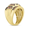 Thumbnail Image 1 of Men's Brown Diamond Four-Row Ring 3 ct tw 10K Yellow Gold