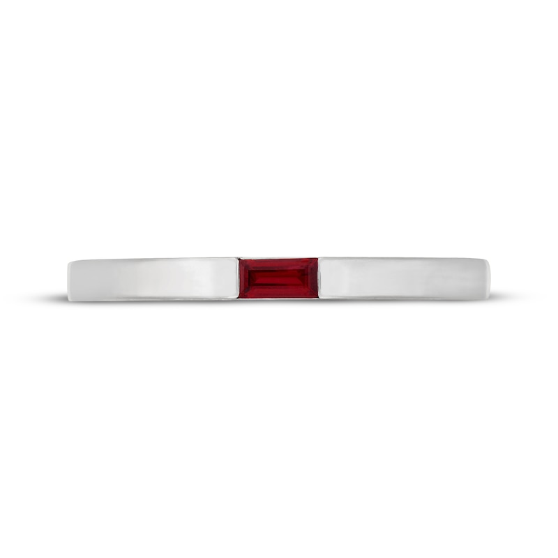 Neil Lane Baguette-Cut Natural Ruby Anniversary Ring 14K White Gold