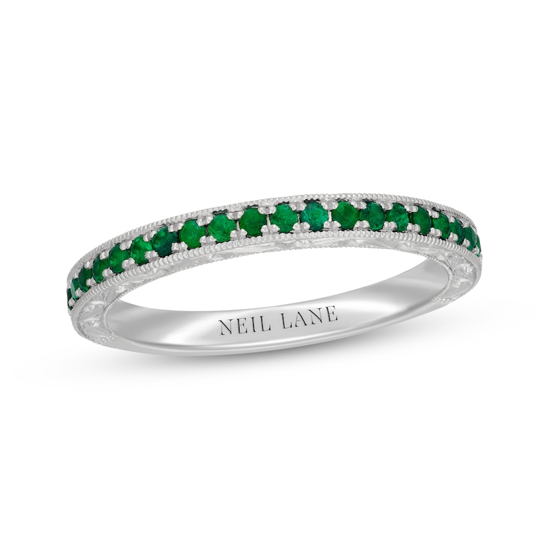 Main Image 1 of Neil Lane Natural Emerald Anniversary Ring 14K White Gold