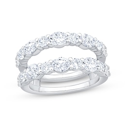 Lab-Created Diamonds by KAY Oval & Round-Cut Enhancer Ring 2 ct tw 14K White Gold