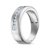 Thumbnail Image 2 of Men's Certified Square & Round-Cut Diamond Wedding Band 1 ct tw Platinum