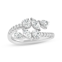 All You Are Multi-Shape Lab-Grown Diamond Bypass Ring 1-1/2 ct tw 14K White Gold