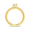 Thumbnail Image 2 of Oval-Cut Diamond Solitaire Rope Shank Engagement Ring 1/3 ct tw 14K Yellow Gold (I/I2)