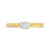 Thumbnail Image 3 of Oval-Cut Diamond Solitaire Rope Shank Engagement Ring 1/3 ct tw 14K Yellow Gold (I/I2)