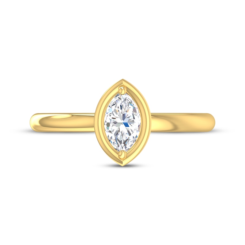 Marquise-Cut Diamond Solitaire Engagement Ring 1/3 ct tw 14K Yellow Gold (I/I2)