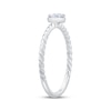 Thumbnail Image 1 of Oval-Cut Diamond Solitaire Rope Shank Engagement Ring 1/5 ct tw 14K White Gold (I/I1)