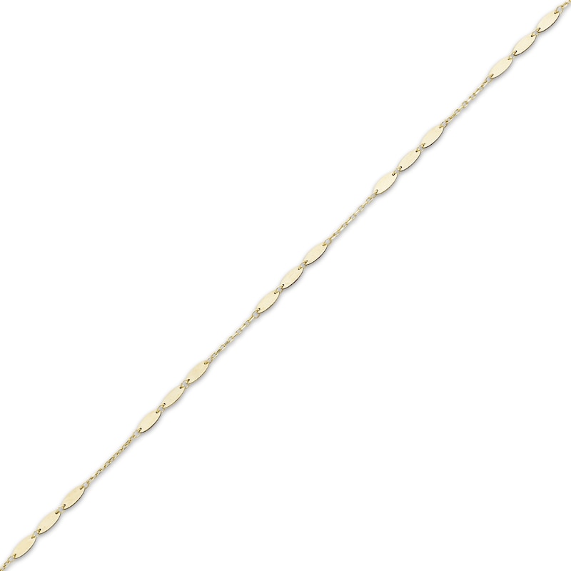 Main Image 2 of Mirror Disc Station Anklet 10K Yellow Gold 10&quot;