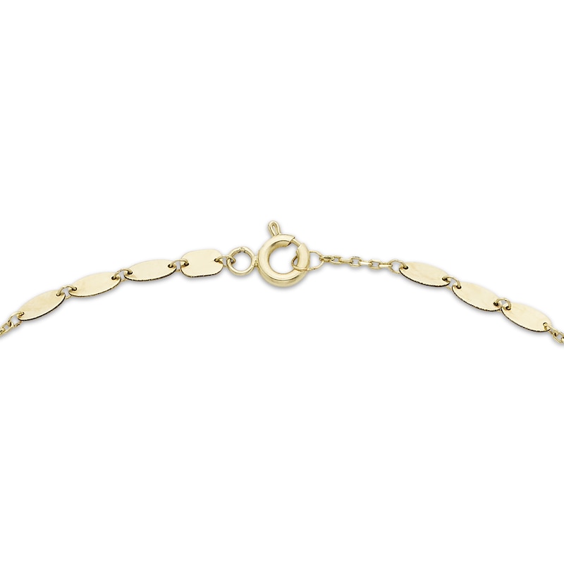 Main Image 3 of Mirror Disc Station Anklet 10K Yellow Gold 10&quot;