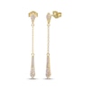 Thumbnail Image 1 of Diamond Chain Dangle Earrings 1/5 ct tw 10K Yellow Gold