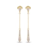 Thumbnail Image 2 of Diamond Chain Dangle Earrings 1/5 ct tw 10K Yellow Gold