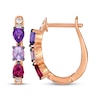 Thumbnail Image 3 of Le Vian Pretty in Pink Rhodolite Garnet & Amethyst Hoop Earrings 1/8 ct tw Diamonds 14K Strawberry Gold