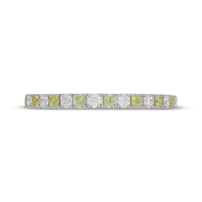 Main Image 3 of Neil Lane Peridot & Diamond Wedding Band 1/5 ct tw 14K White Gold