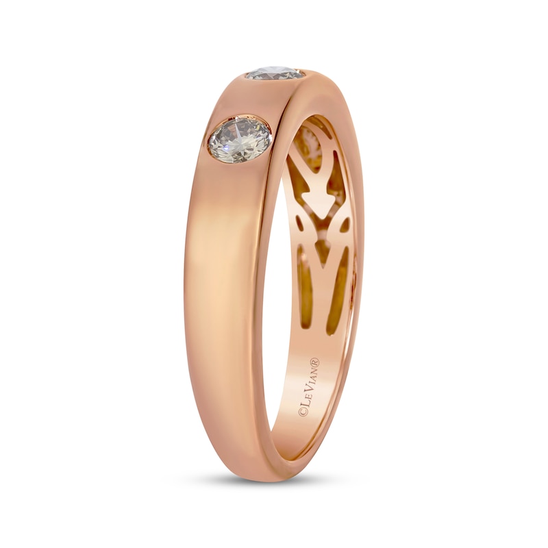 Main Image 2 of Le Vian Diamond Three-Stone Ring 1/3 ct tw 14K Strawberry Gold