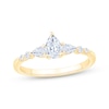 Thumbnail Image 1 of Lab-Grown Diamonds by KAY Pear-Shaped Three-Stone Engagement Ring 5/8 ct tw 14K Yellow Gold