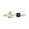 Thumbnail Image 4 of Disney Treasures The Lion King &quot;Simba&quot; Garnet & Diamond Accent Ring Sterling Silver & 10K Yellow Gold