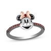 Thumbnail Image 1 of Disney Treasures Minnie Mouse Garnet & Diamond Ring Sterling Silver & 10K Rose Gold