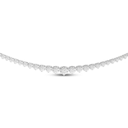 THE LEO Diamond Riviera Necklace 4 ct tw 14K White Gold 16&quot;