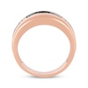 Thumbnail Image 3 of Now + Forever Men's Black & White Diamond Wedding Band 3/8 ct tw 10K Rose Gold