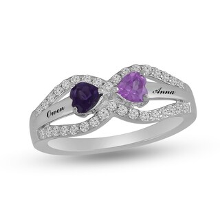 Gunmetal Sterling Silver Amethyst Spell Activator Ring (Protector) –