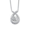 Thumbnail Image 1 of Diamond Necklace 1/2 ct tw Round-cut 14K White Gold