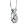 Thumbnail Image 2 of Diamond Necklace 1/2 ct tw Round-cut 14K White Gold