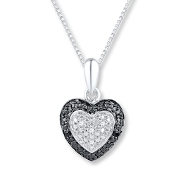 Heart Necklace Diamond Accents Sterling Silver