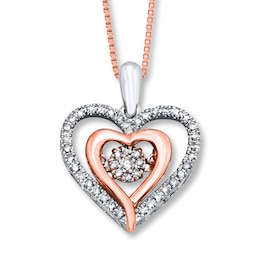 Unstoppable Love 1/4 ct tw Necklace 10K Two-Tone Gold