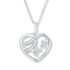 Thumbnail Image 1 of 4Ever Heart Necklace 1/20 ct tw Diamonds Sterling Silver