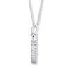 Thumbnail Image 2 of Diamond Heart Necklace 1/10 ct tw Round-cut Sterling Silver 18&quot;