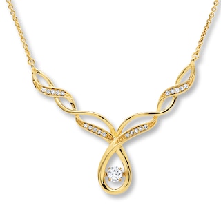 Unstoppable Love Necklace 1/4 ct tw Round-cut 10K Yellow Gold | Kay