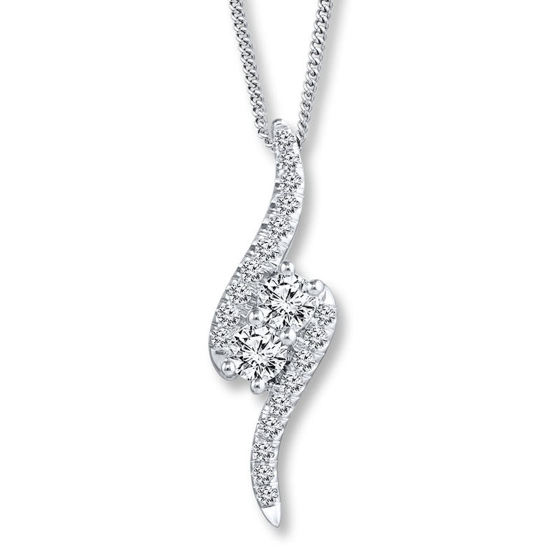 Main Image 1 of Ever Us Necklace 3/4 ct tw Diamonds 14K White Gold