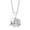 Thumbnail Image 0 of Unstoppable Love Elephant Necklace Sterling Silver 18"