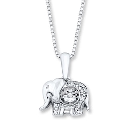 Unstoppable Love Elephant Necklace Sterling Silver 18&quot;