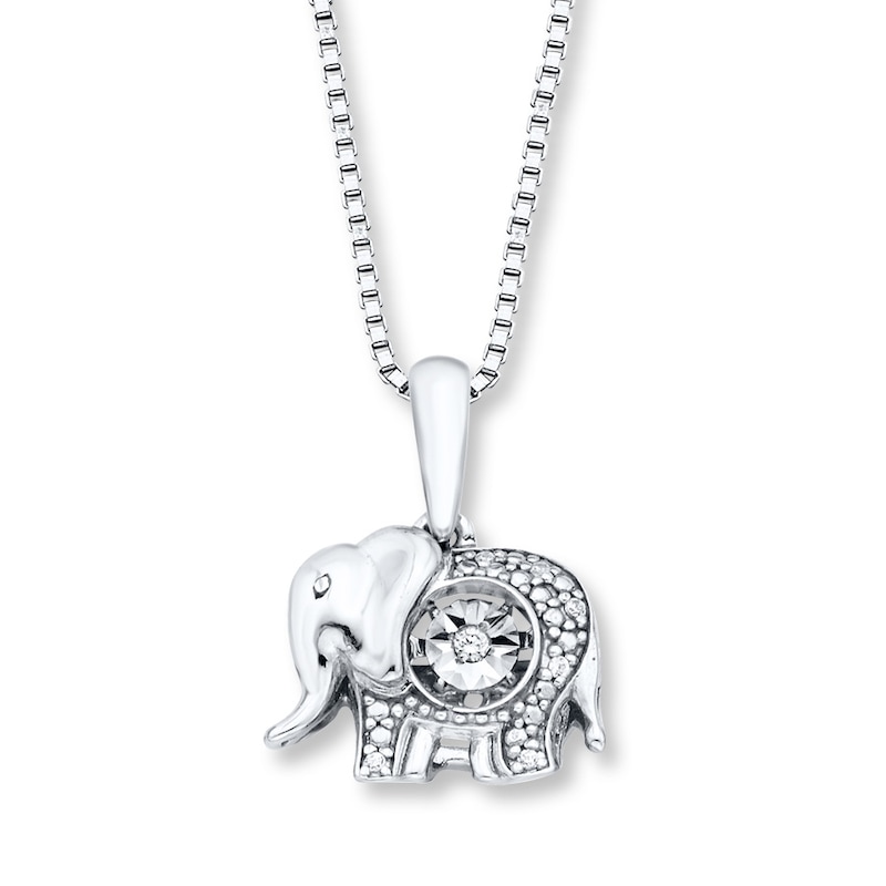 Unstoppable Love Elephant Necklace Sterling Silver 18"