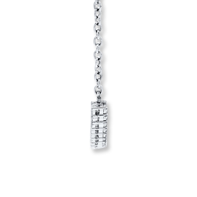 Main Image 2 of Diamond Bar Necklace Sterling Silver