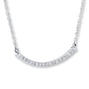 Thumbnail Image 3 of Diamond Bar Necklace Sterling Silver