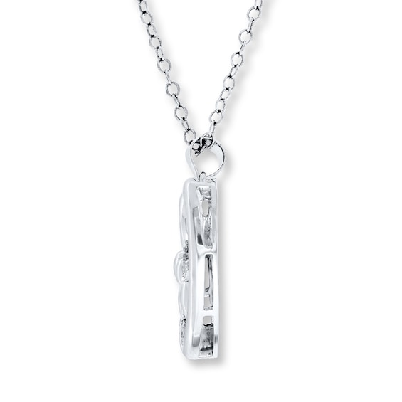 Mother and Child Necklace 1/20 ct tw Diamonds Sterling Silver | Womens ...