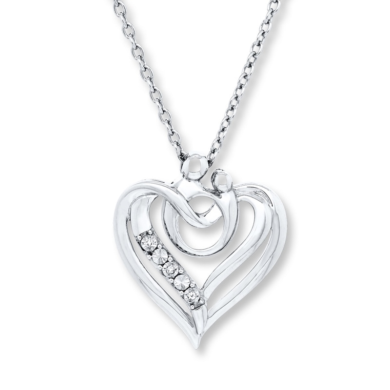 Mother and Child Necklace Diamond Accents Sterling Silver | Kay
