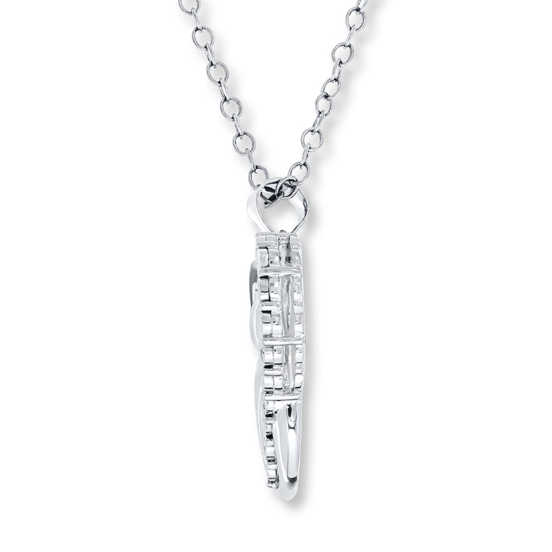 Main Image 2 of Mother and Child Necklace Diamond Accents Sterling Silver