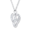 Thumbnail Image 3 of Mother and Child Necklace Diamond Accents Sterling Silver