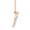 Thumbnail Image 2 of Mermaid Necklace 1/10 ct tw Diamonds 14K Yellow Gold