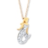 Thumbnail Image 3 of Mermaid Necklace 1/10 ct tw Diamonds 14K Yellow Gold