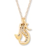 Thumbnail Image 4 of Mermaid Necklace 1/10 ct tw Diamonds 14K Yellow Gold