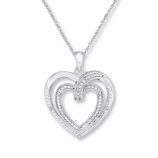 Sterling Silver Heart Pendent Necklace – 100Sterling