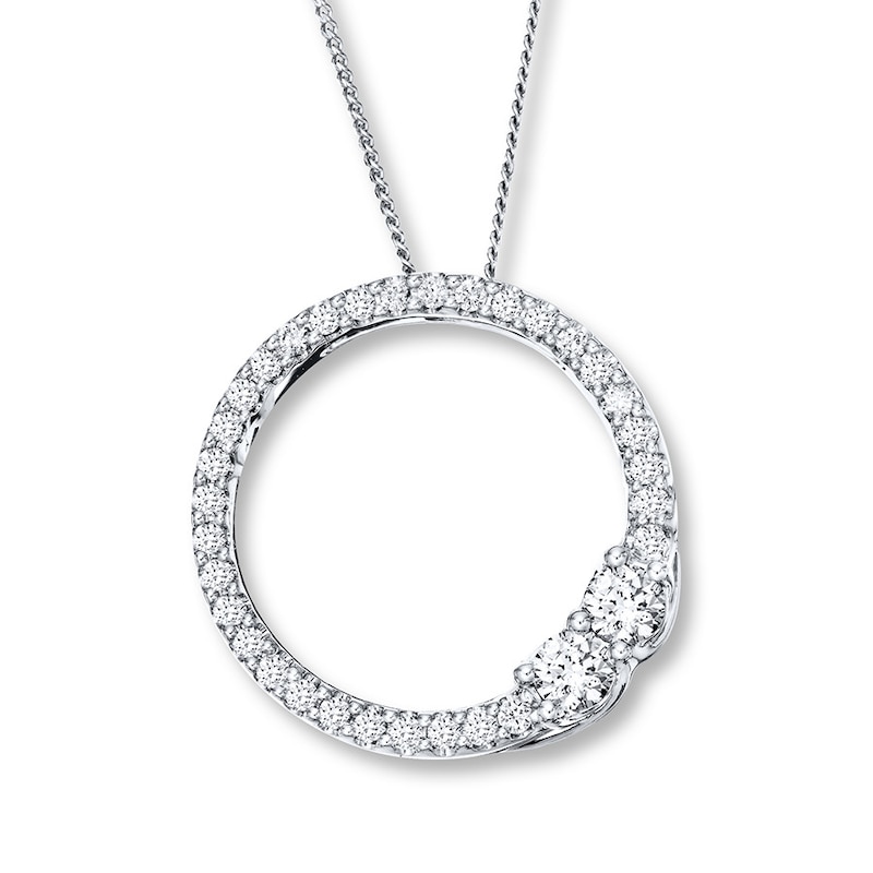 Main Image 1 of Ever Us Necklace 5/8 ct tw Diamonds 14K White Gold