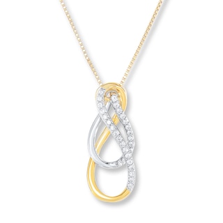 Diamond Necklace 1/6 carat tw 10K Two-Tone Gold | Kay