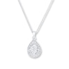 Thumbnail Image 1 of Diamond Teardrop Necklace 1/4 carat tw 10K White Gold